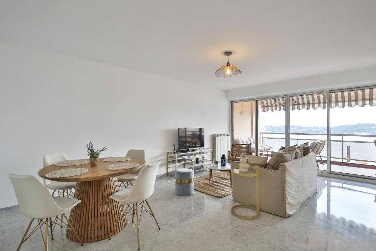 Sublime Appartement Vue Mer. Parking/Piscine/Clim Villefranche-sur-Mer Eksteriør billede