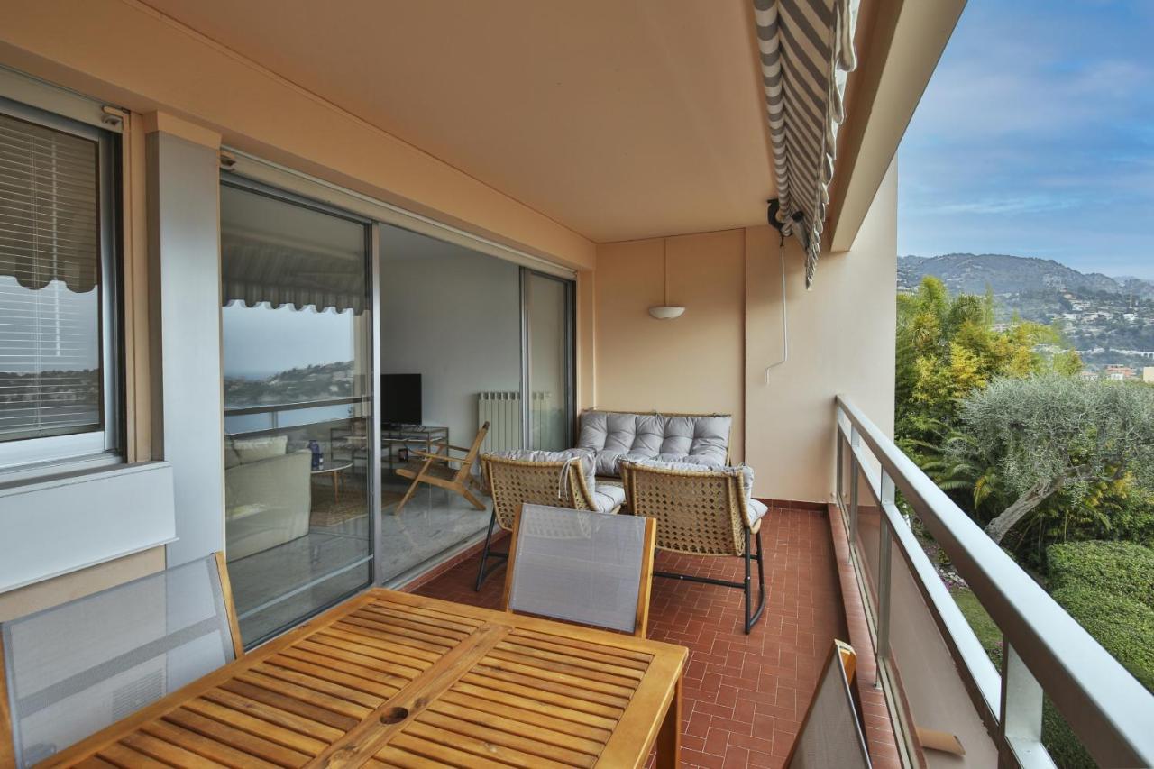 Sublime Appartement Vue Mer. Parking/Piscine/Clim Villefranche-sur-Mer Eksteriør billede