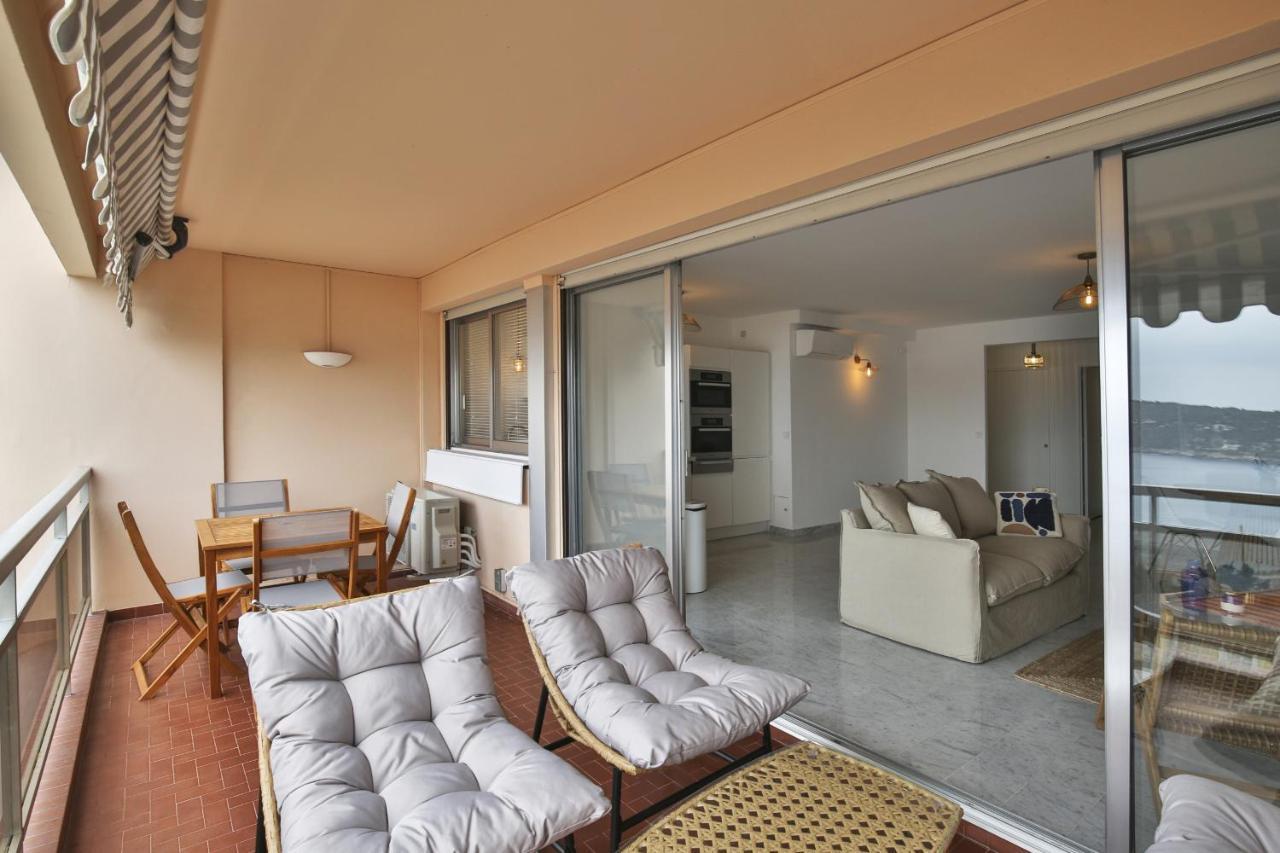 Sublime Appartement Vue Mer. Parking/Piscine/Clim Villefranche-sur-Mer Eksteriør billede
